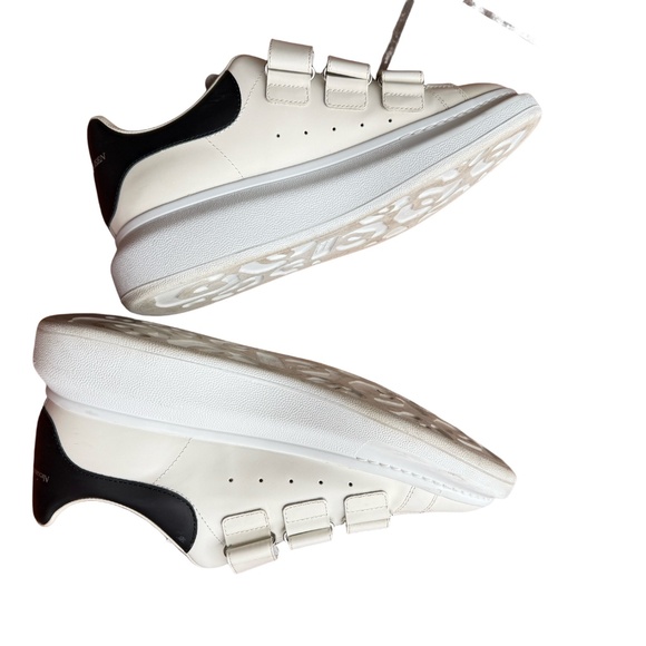 Alexander McQueen Women's Oversized Triple Strap Sneaker Velcro White Black 41 - Picture 5 of 8